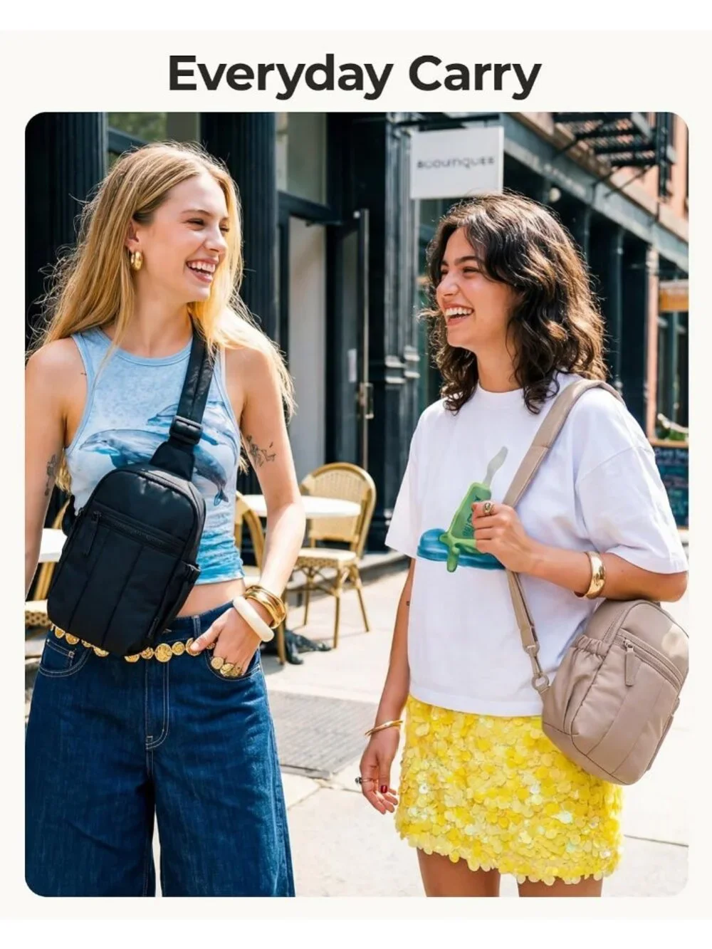 Quilted Puffer Crossbody Bag for Women | Small Sling Fanny Pack & Travel Purse